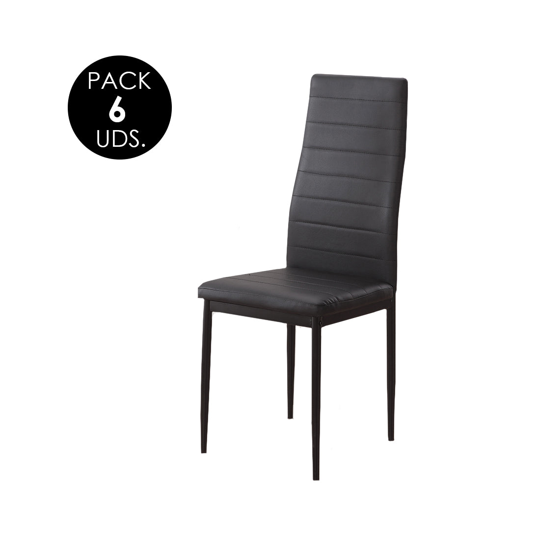 Sillas de Comedor Modernas y Confortables, Emi Negro