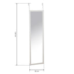 Espejo Colgante de Puerta Rectangular 120×30 cm Blanco
