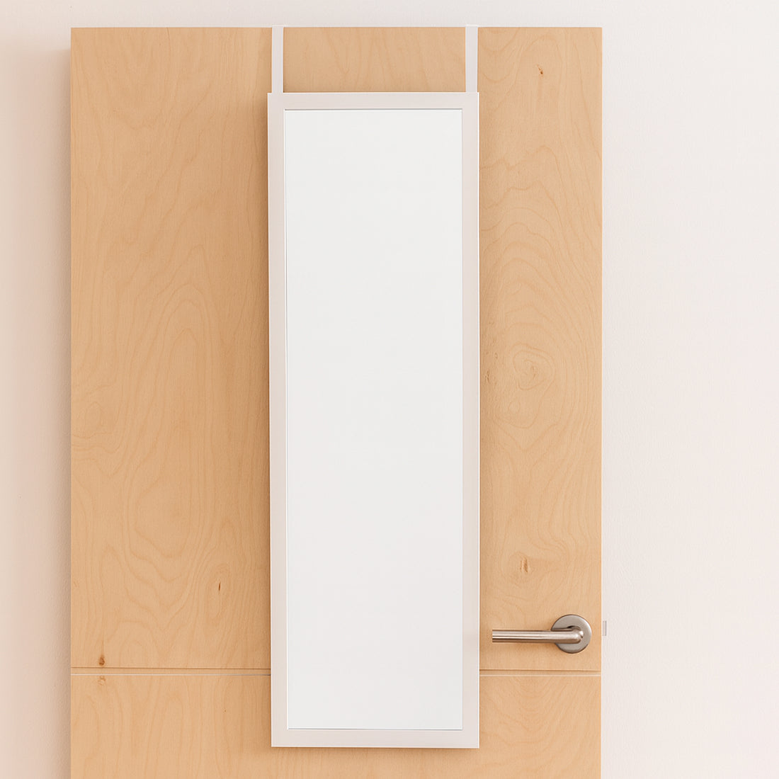 Espejo Colgante de Puerta Rectangular 120×30 cm Blanco