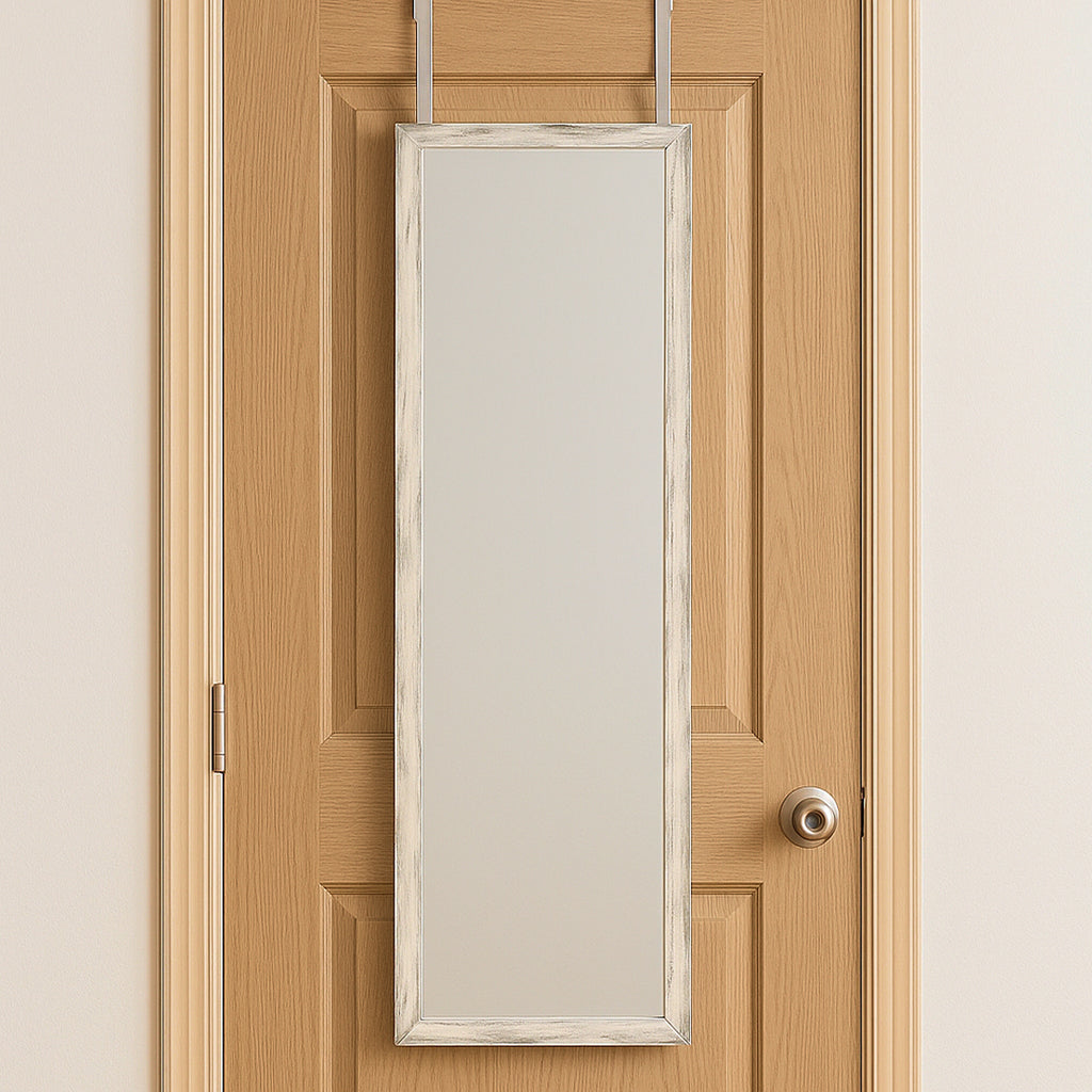 Espejo Colgante de Puerta Rectangular 120×30 cm Gris