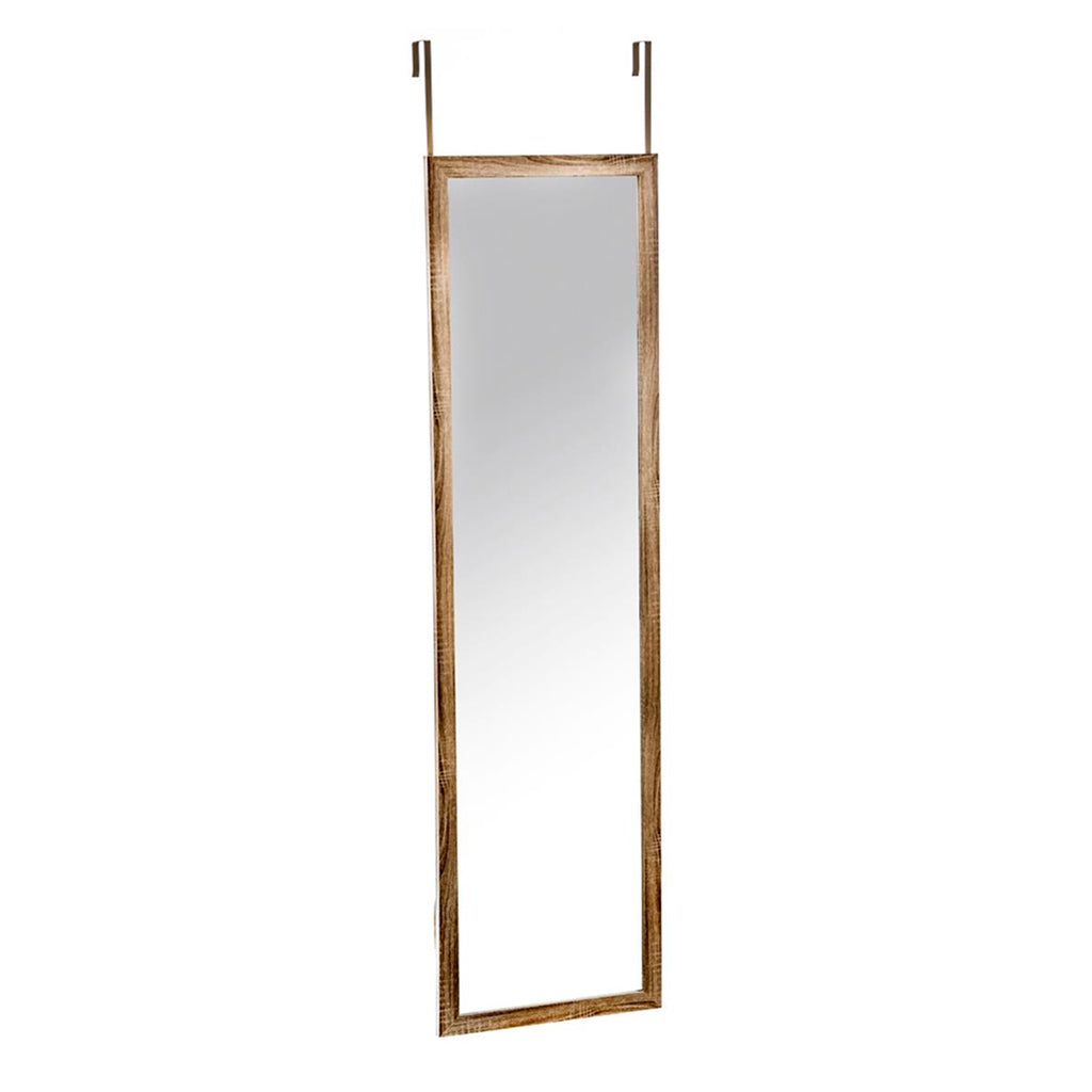 Espejo Colgante de Puerta Rectangular 120×30 cm Marrón