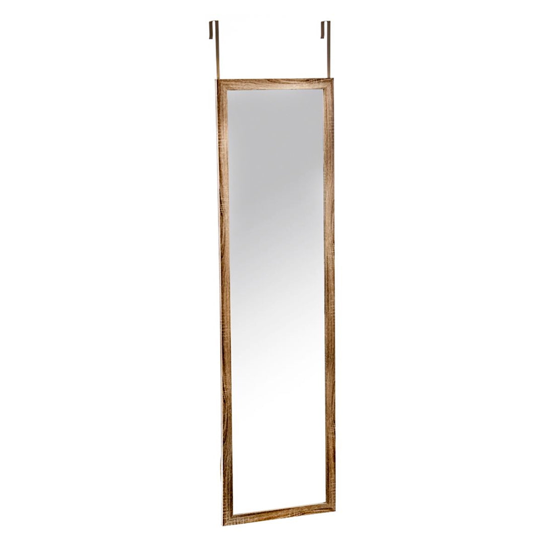 Espejo Colgante de Puerta Rectangular 120×30 cm Marrón