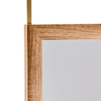 Espejo Colgante de Puerta Rectangular 120×30 cm Marrón