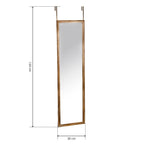 Espejo Colgante de Puerta Rectangular 120×30 cm Marrón