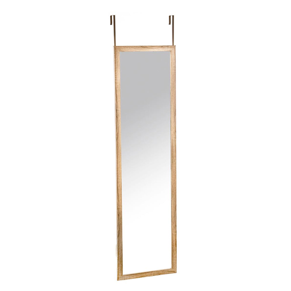 Espejo Colgante de Puerta Rectangular 120×30 cm Natural