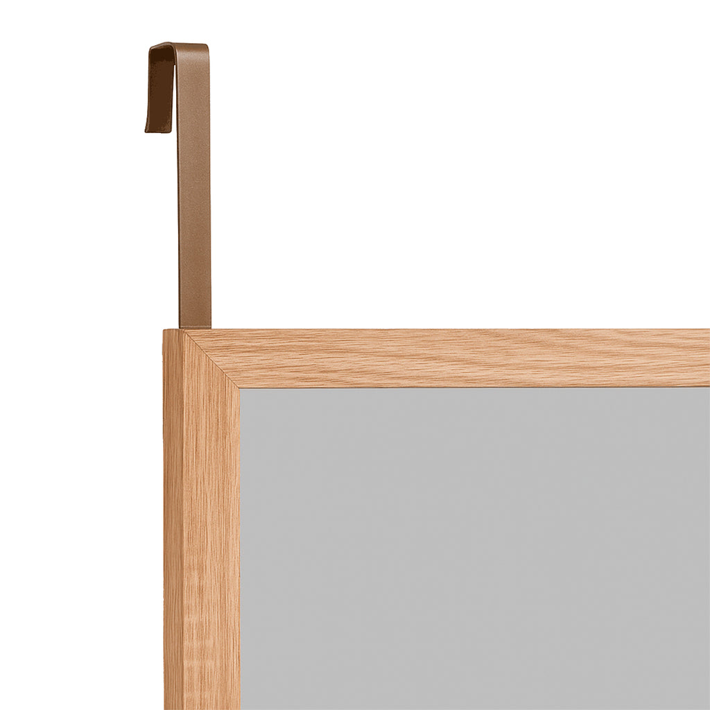 Espejo Colgante de Puerta Rectangular 120×30 cm Natural