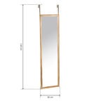 Espejo Colgante de Puerta Rectangular 120×30 cm Natural