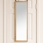 Espejo Colgante de Puerta Rectangular 120×30 cm Natural