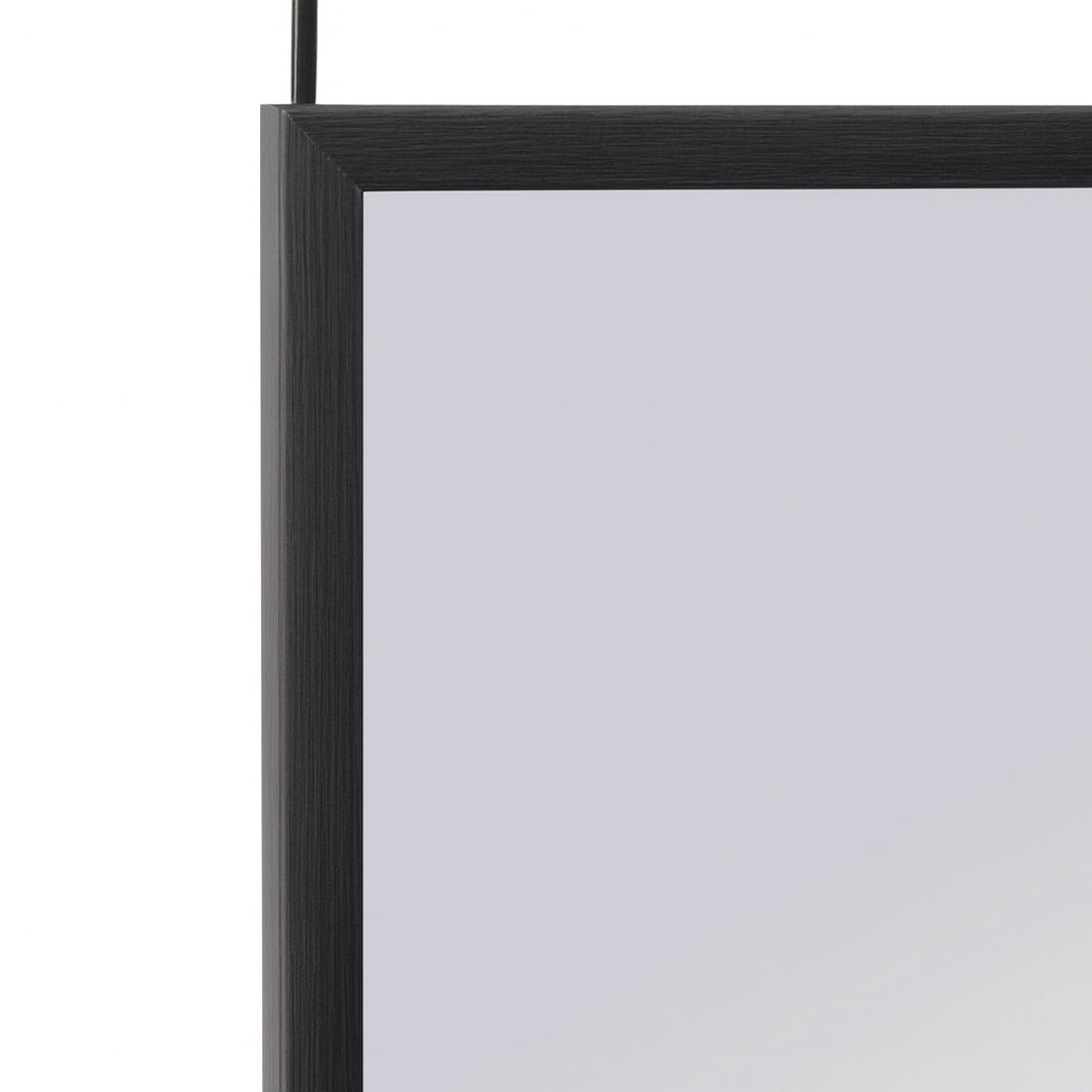 Espejo Colgante de Puerta Rectangular 120×30 cm Negro