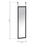 Espejo Colgante de Puerta Rectangular 120×30 cm Negro
