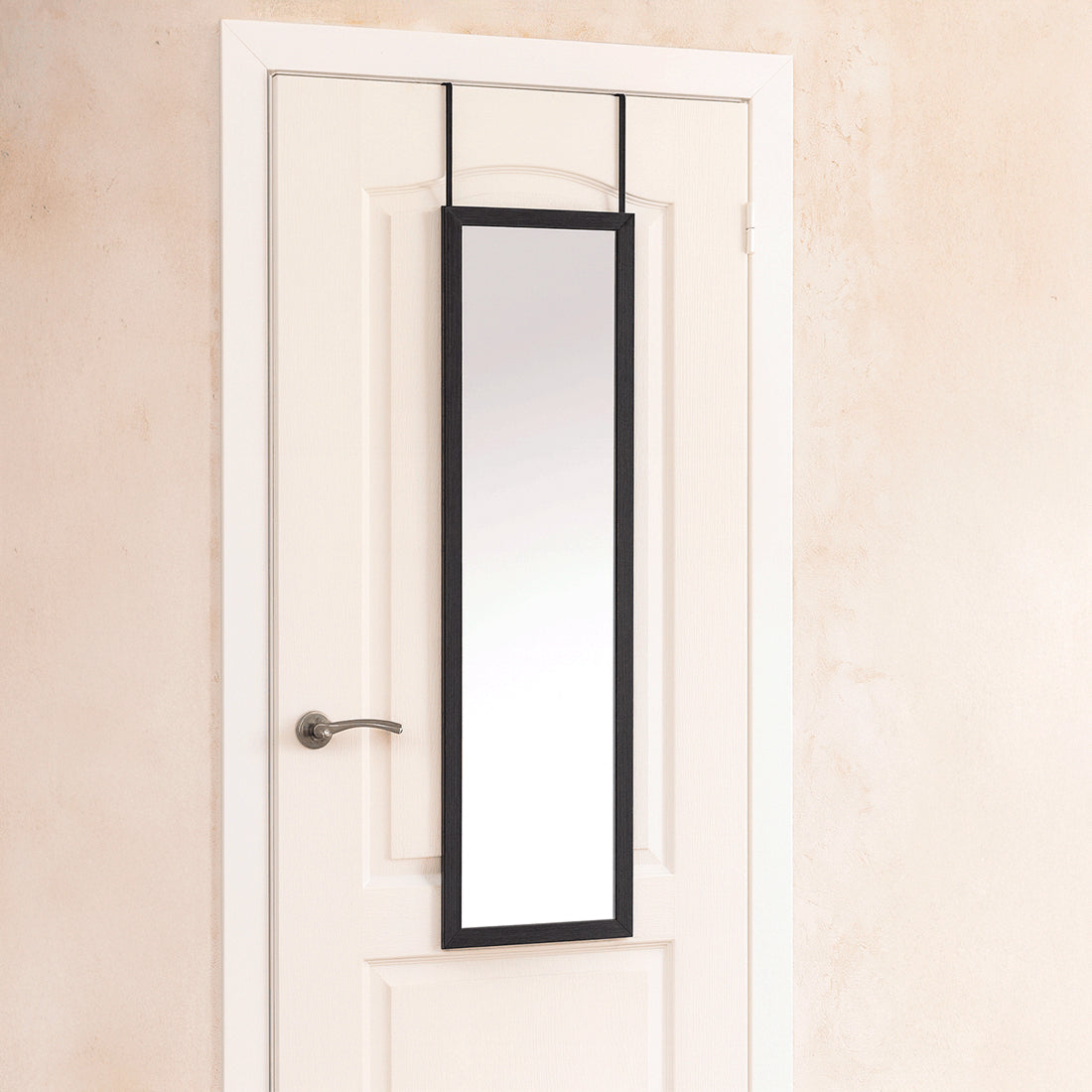 Espejo Colgante de Puerta Rectangular 120×30 cm Negro