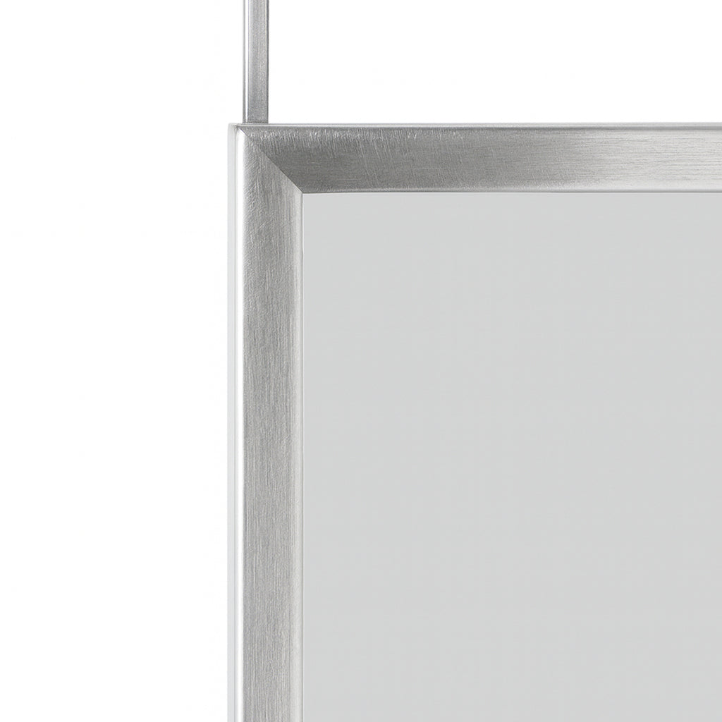 Espejo Colgante de Puerta Rectangular 120×30 cm Plateado