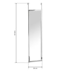 Espejo Colgante de Puerta Rectangular 120×30 cm Plateado