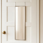 Espejo Colgante de Puerta Rectangular 120×30 cm Plateado