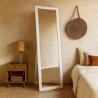 Espejo de Pie de Madera Kurst Blanco 120x30 cm