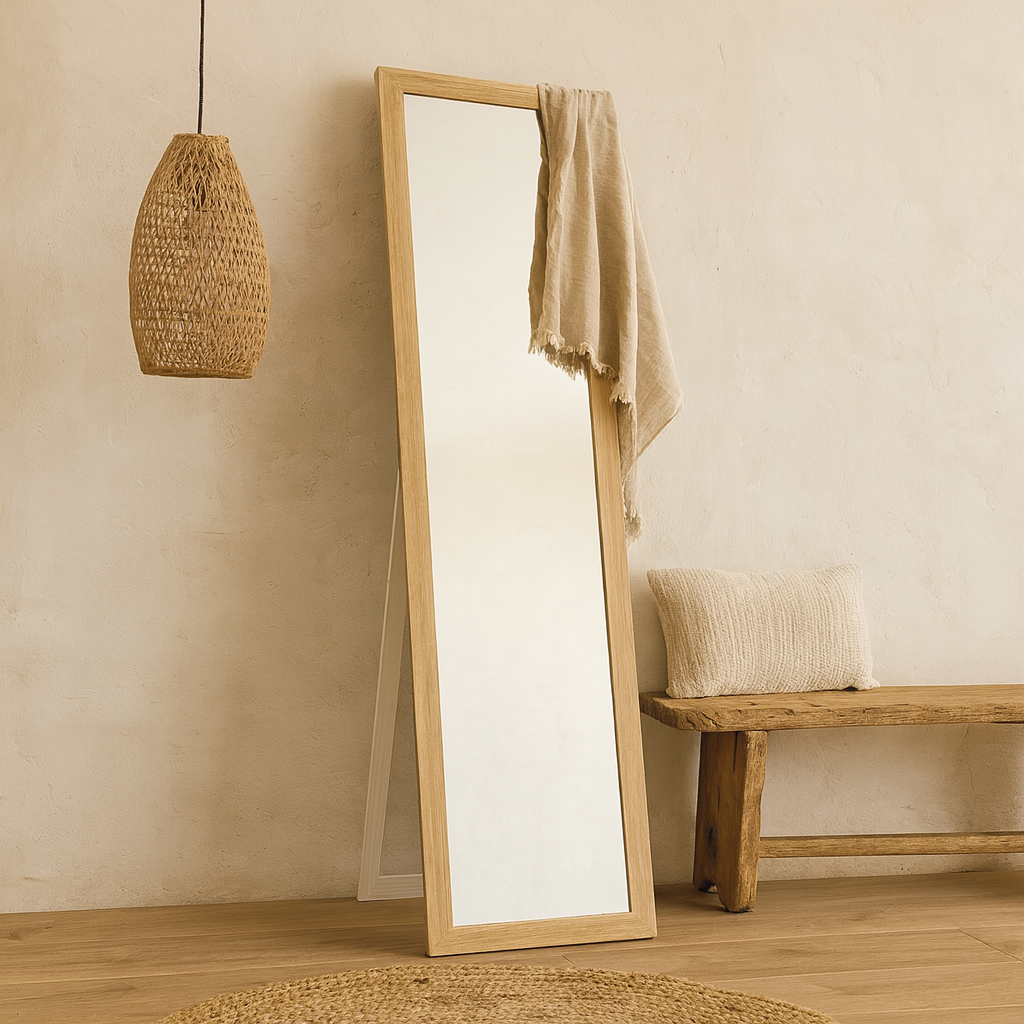 Espejo de Pie de Madera Kurst Natural 120x30 cm