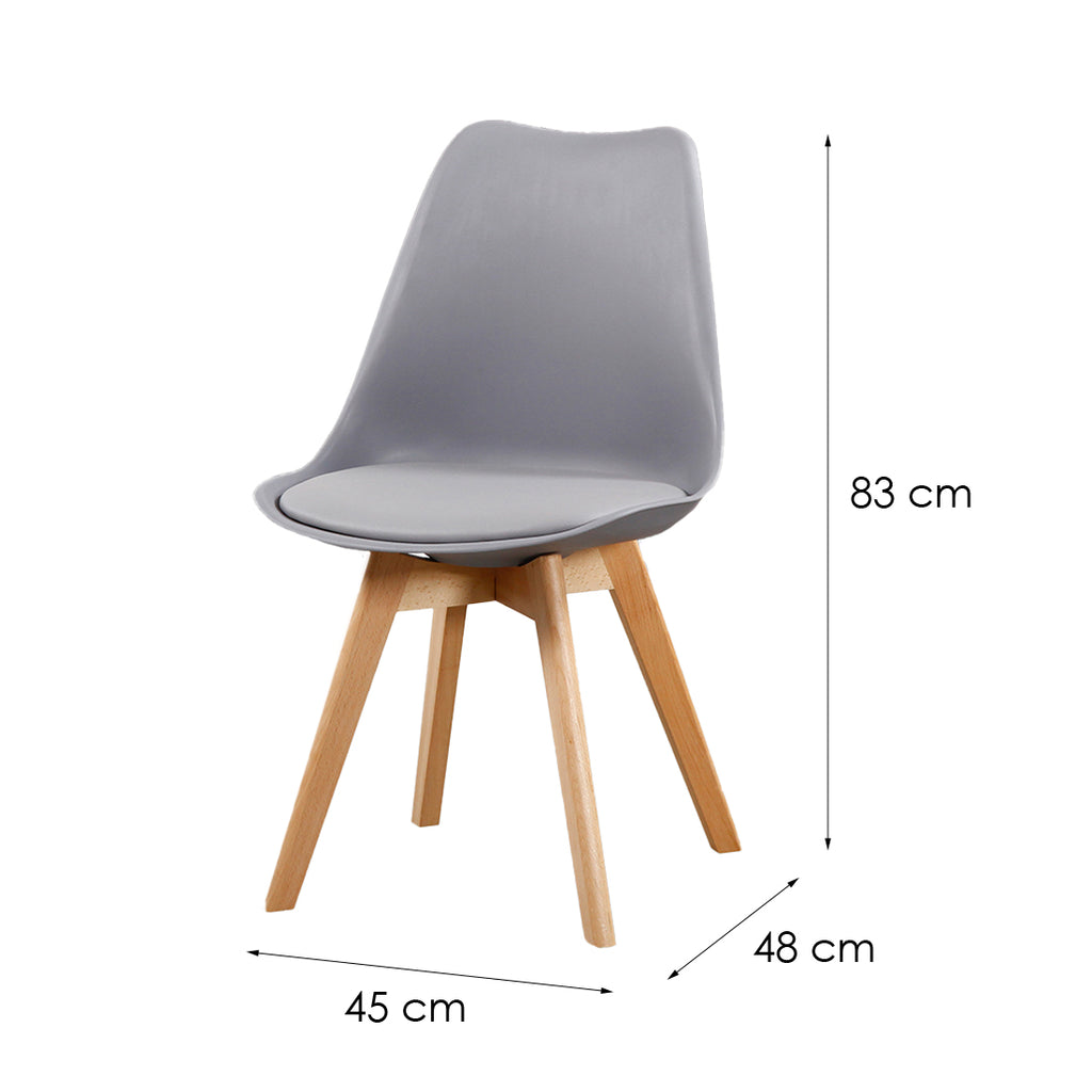 Sillas de Comedor Modernas y Confortables, Fina Gris