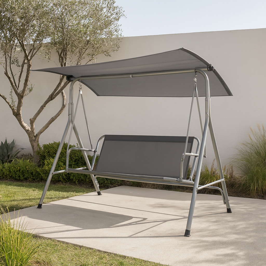 Balancín Antracita de 3 Plazas para Exterior