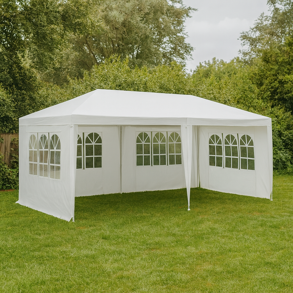 Cenador Blanco Resistente UV 3x6M