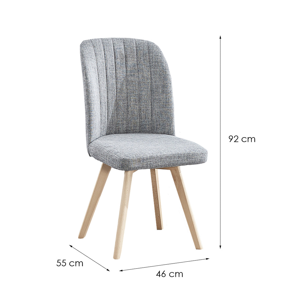 Sillas de Comedor Modernas y Confortables, Lane Gris