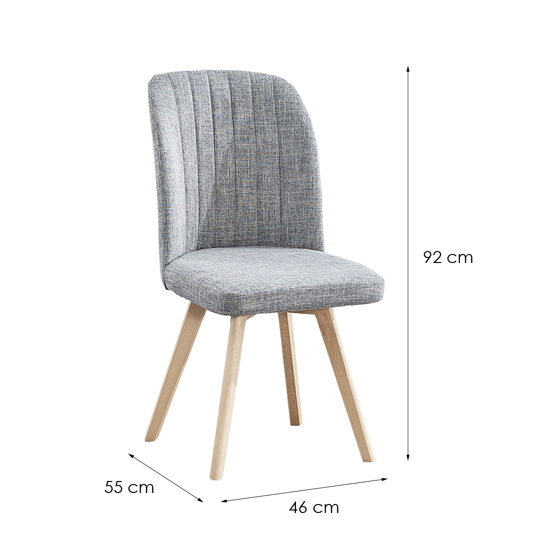 Sillas de Comedor Modernas y Confortables, Lane Gris