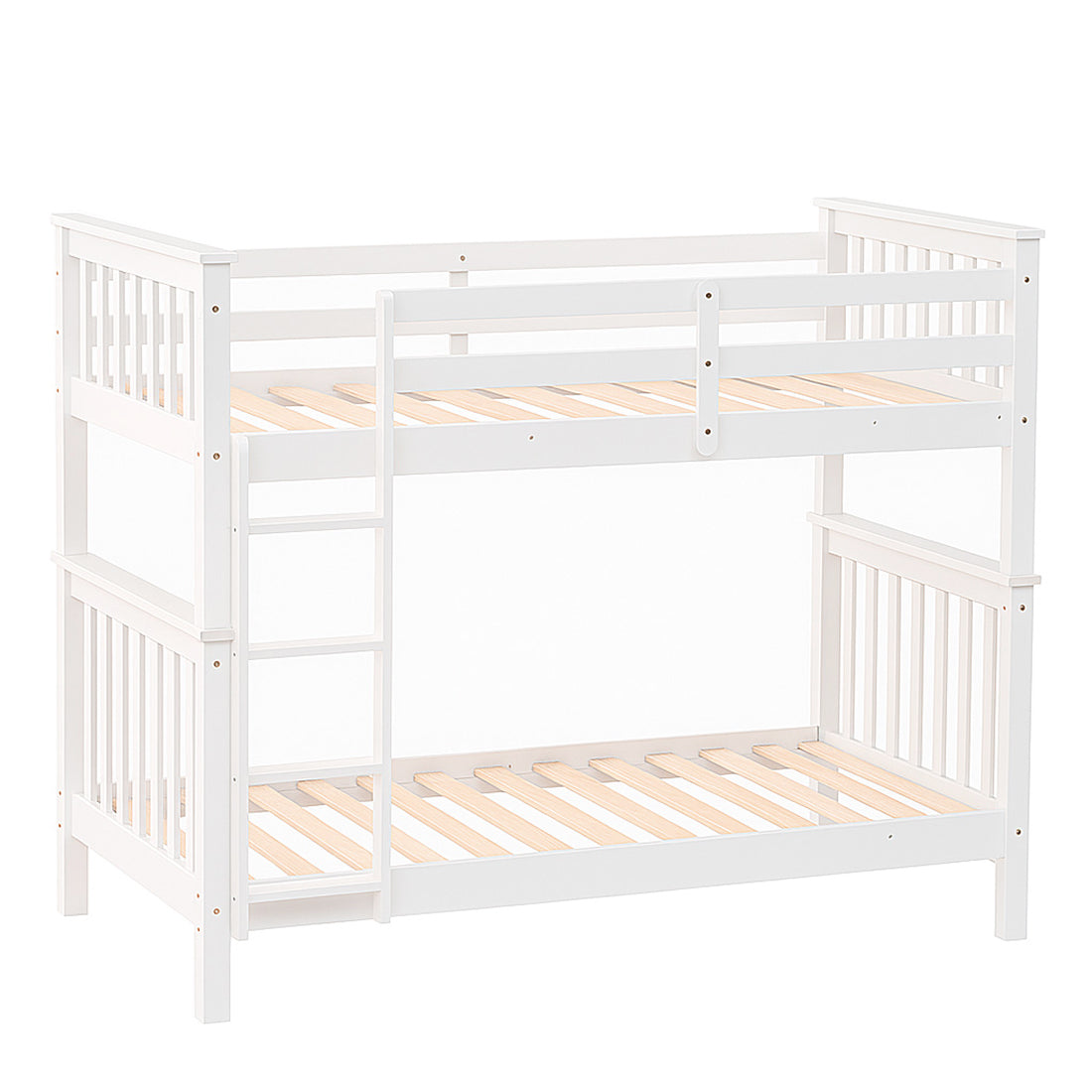 Litera de Madera Maciza con Somier y Escalera Lateral, Camila