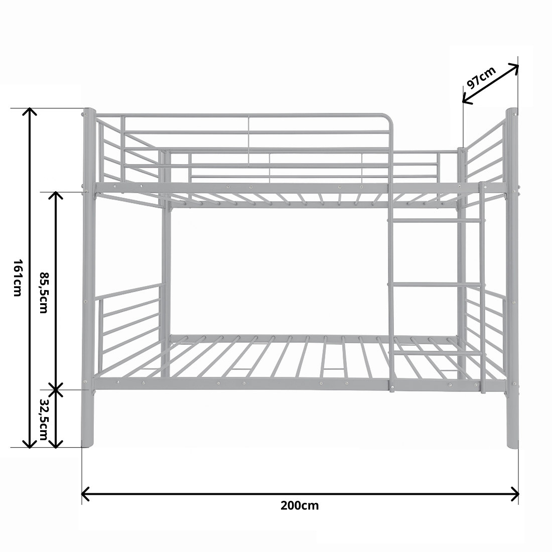 Litera Metálica Doble 200x97x161 cm