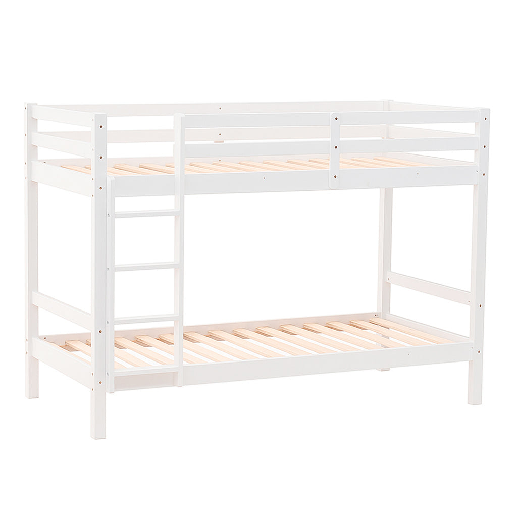 Litera de Madera Maciza con Somier y Escalera Lateral, Olivia