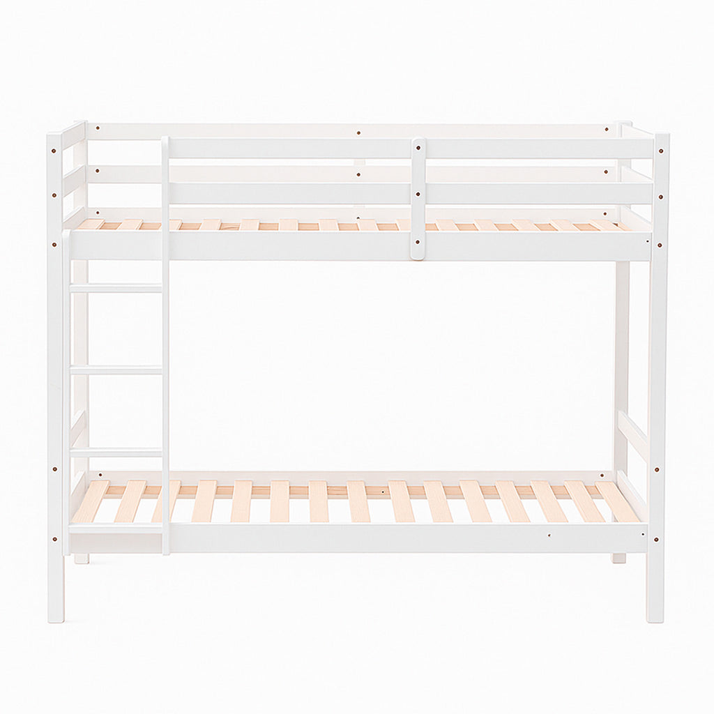 Litera de Madera Maciza con Somier y Escalera Lateral, Olivia