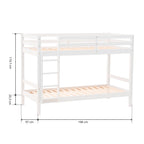 Litera de Madera Maciza con Somier y Escalera Lateral, Olivia