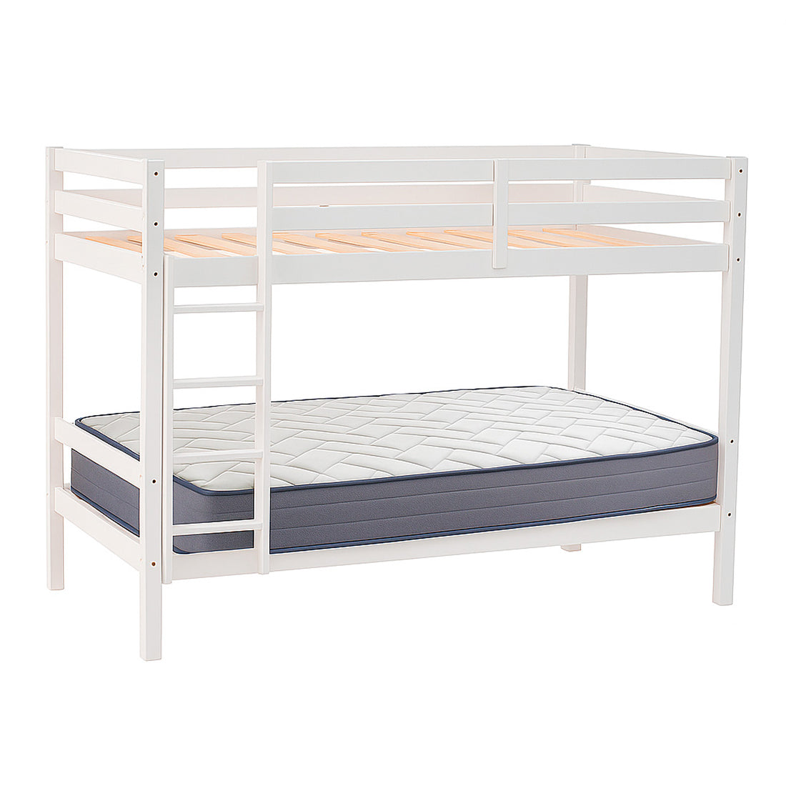 Litera de Madera Maciza con Somier y Escalera Lateral, Olivia