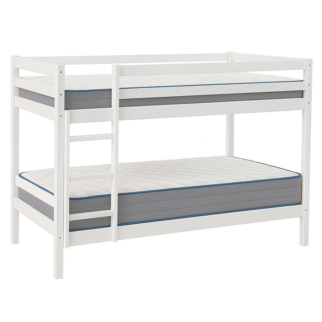 Litera de Madera Maciza con Somier y Escalera Lateral, Olivia