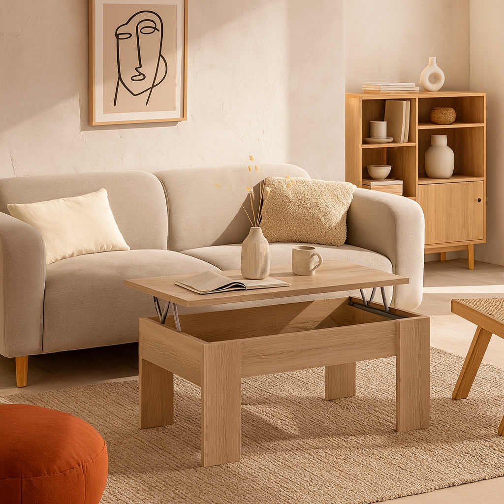 Mesa de Centro Elevable Gala Ártico 46x90x50 cm