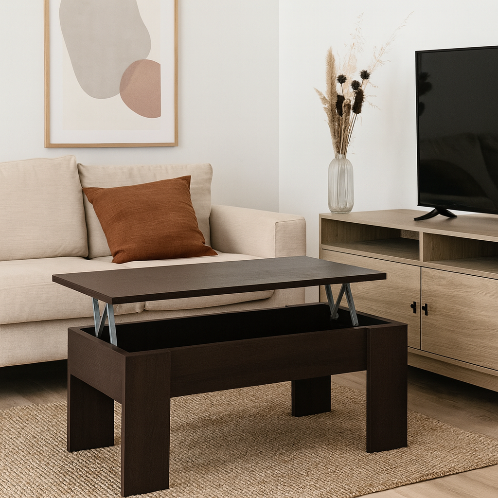 Mesa de Centro Elevable Gala Wengue 46x90x50 cm