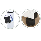 Mesa Ajustable Negra con Ruedas 40x60x65-89 cm