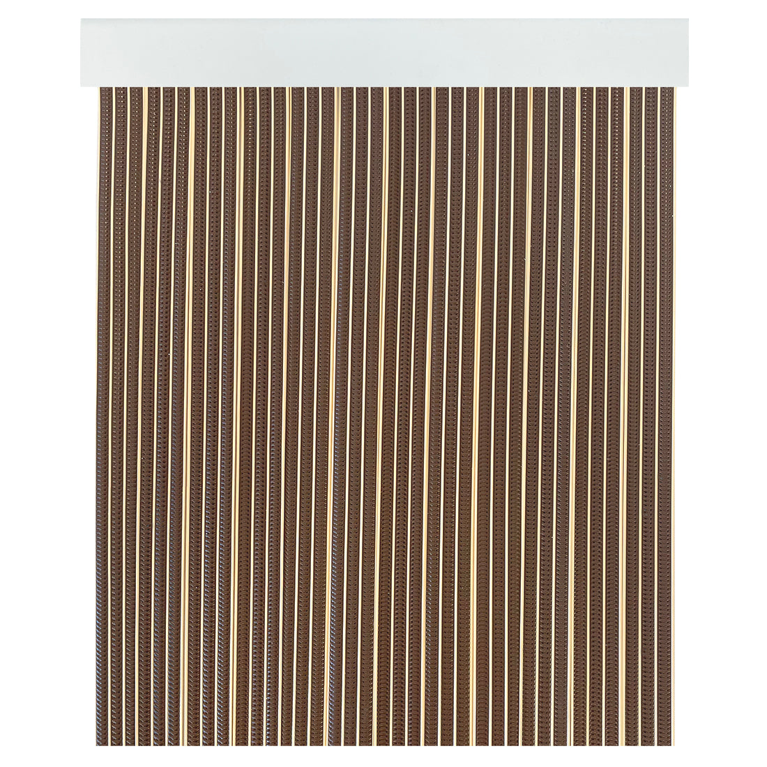Cortina Mosquitera PVC para Puerta Marrón/Beige