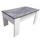 Mesa de Centro Elevable Gala Blanco Cemento 46x90x50 cm