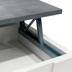 Mesa de Centro Elevable Gala Blanco Cemento 46x90x50 cm