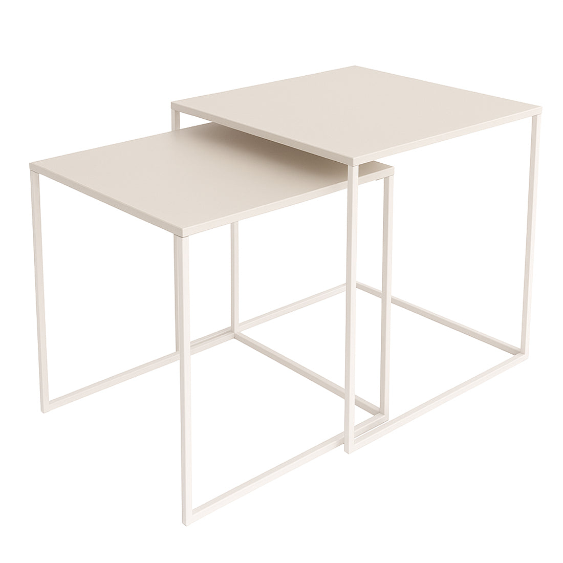 Set 2 Mesas Auxiliares Nido Crema