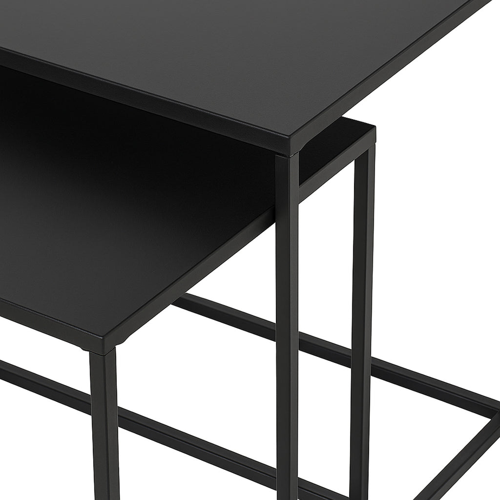 Set 2 Mesas Auxiliares Nido Negro