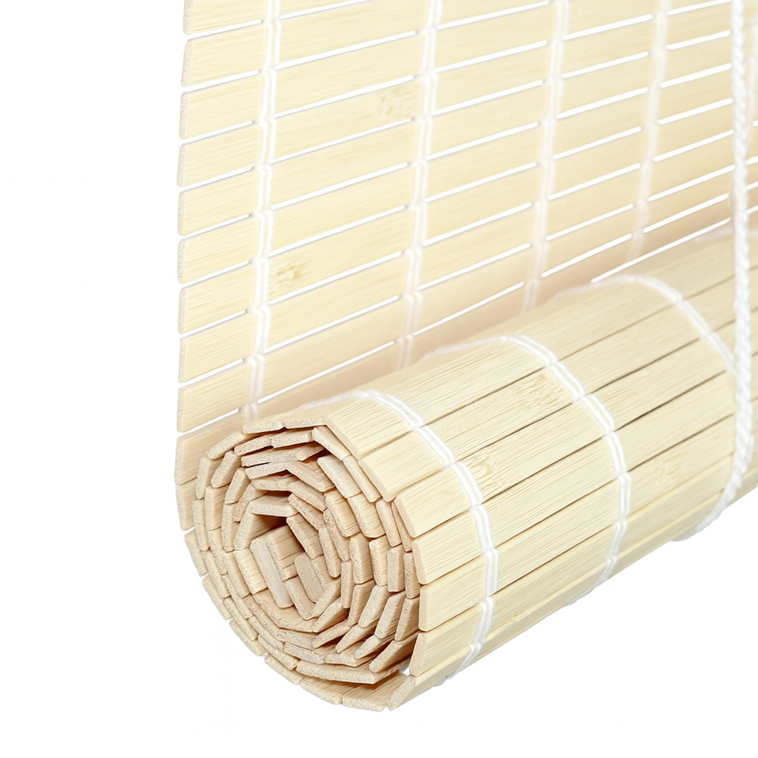 Persiana Enrollable de Bambú Natural Claro