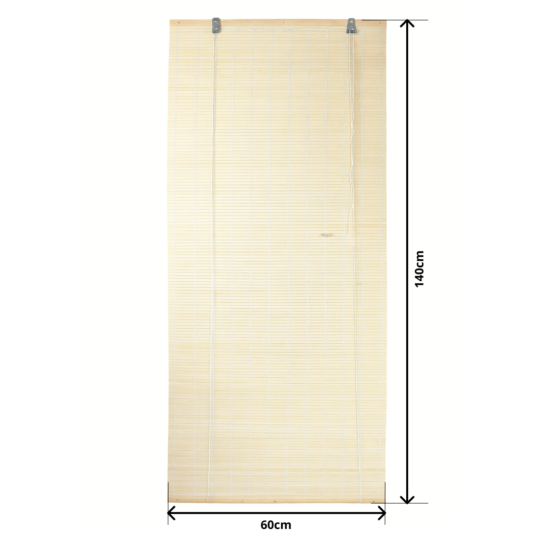 Persiana Enrollable de Bambú Natural Claro