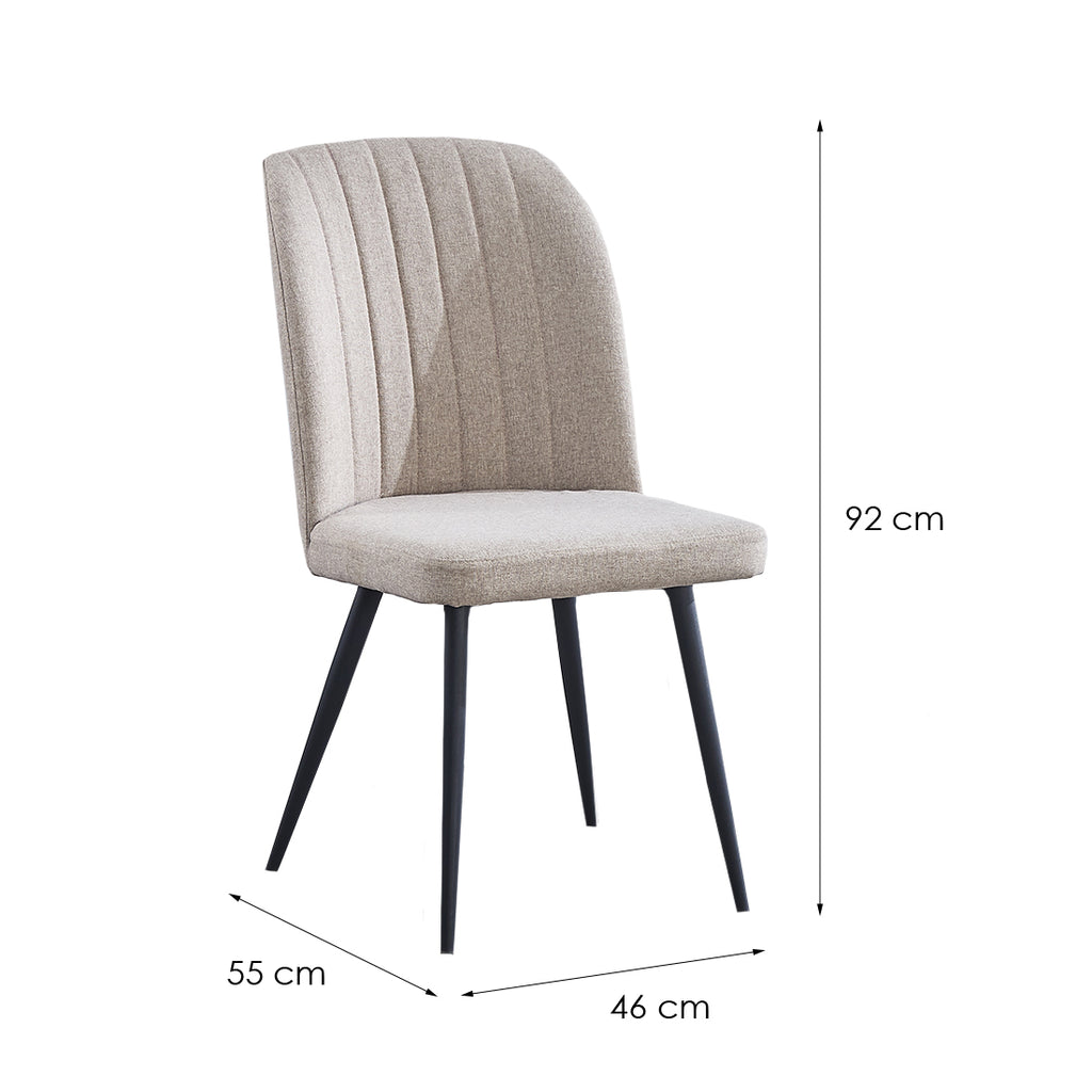 Sillas de Comedor Modernas y Confortables, Rory Beige