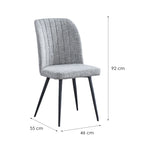 Sillas de Comedor Modernas y Confortables, Rory Gris