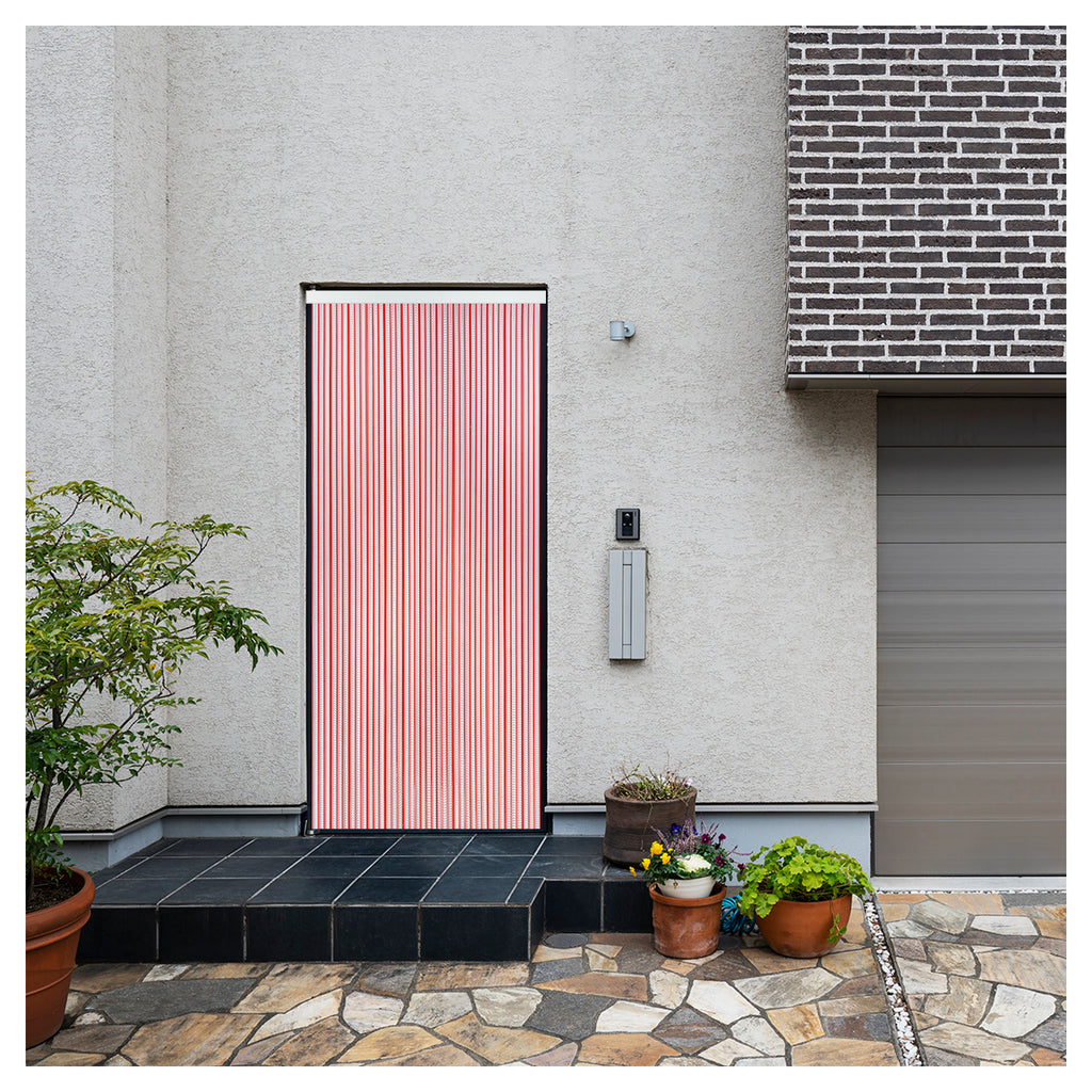 Cortina Mosquitera PVC para Puerta Rojo