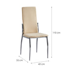 Sillas de Comedor Modernas y Confortables, Sakura Beige