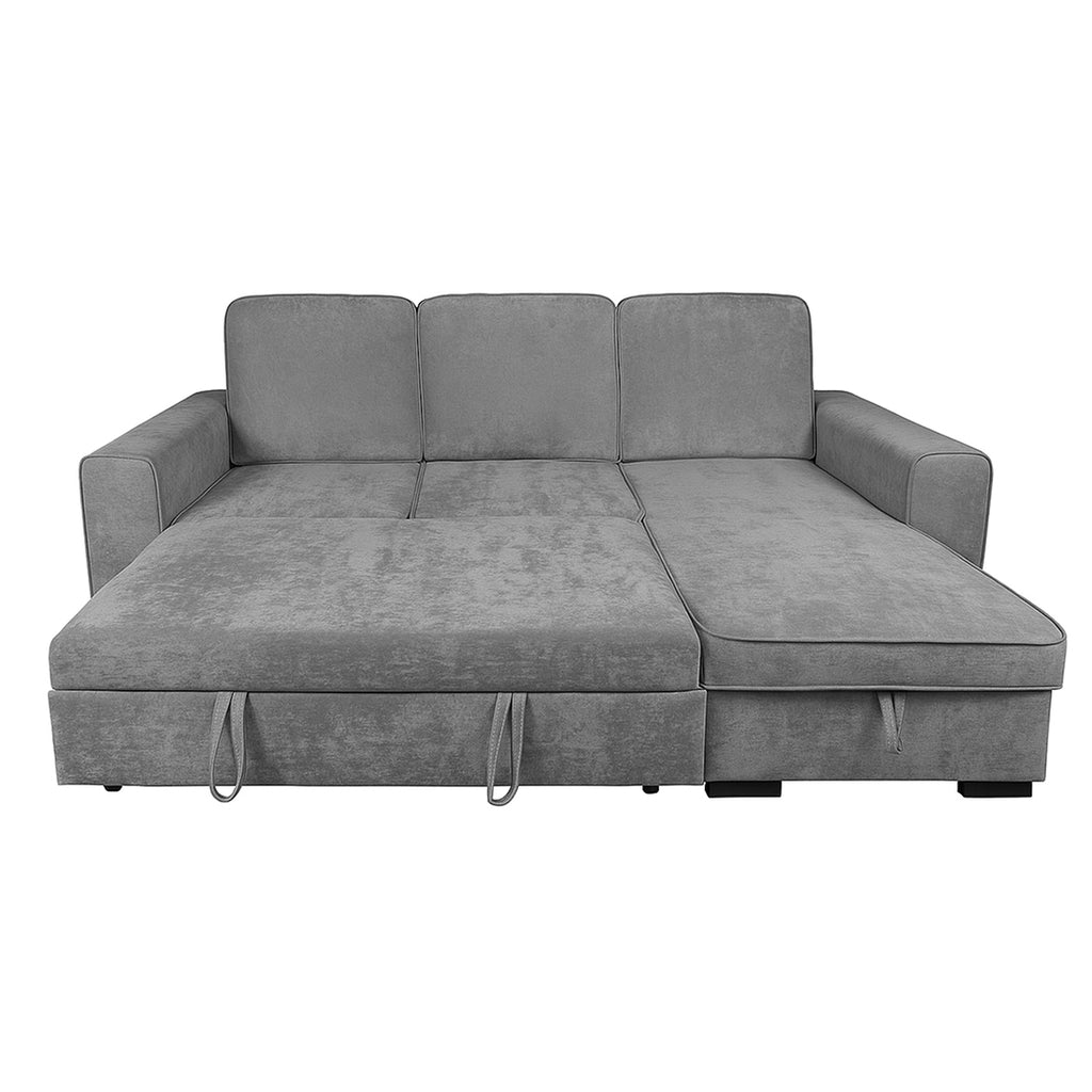 Sofá Chaise Longue Convertible con Arcón Nepal Gris