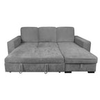 Sofá Chaise Longue Convertible con Arcón Nepal Gris