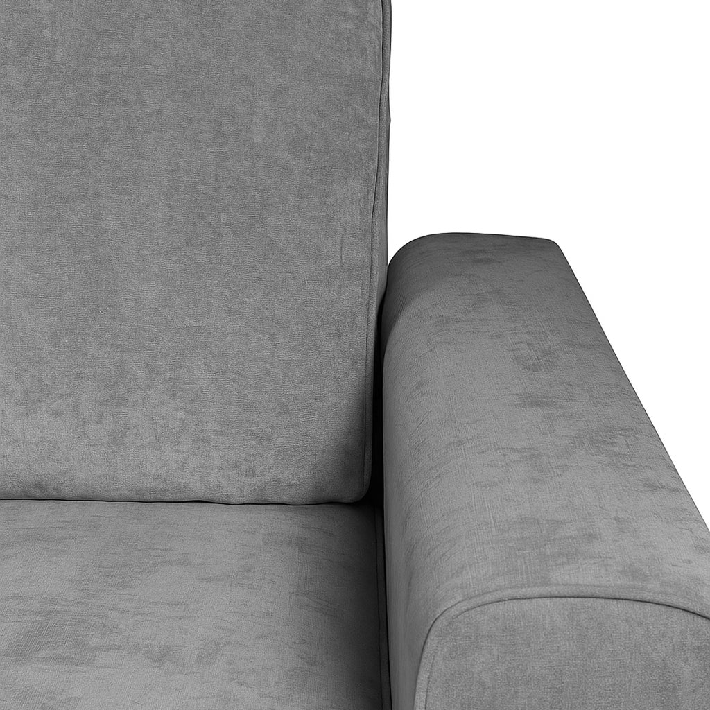 Sofá Chaise Longue Convertible con Arcón Nepal Gris