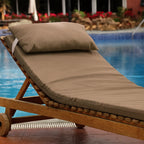 Colchón Tumbona con Cojín Desenfundable Arena 180x60 cm